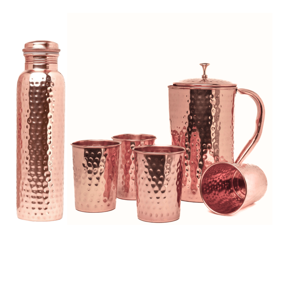 All-in-One Copper Set – Hydration & Dosha Balance – The Ayurveda Shop