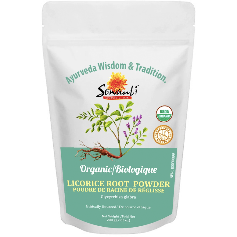 Licorice / Liquorice / Yashtimadhu Root Powder Organic, 200g (Eases