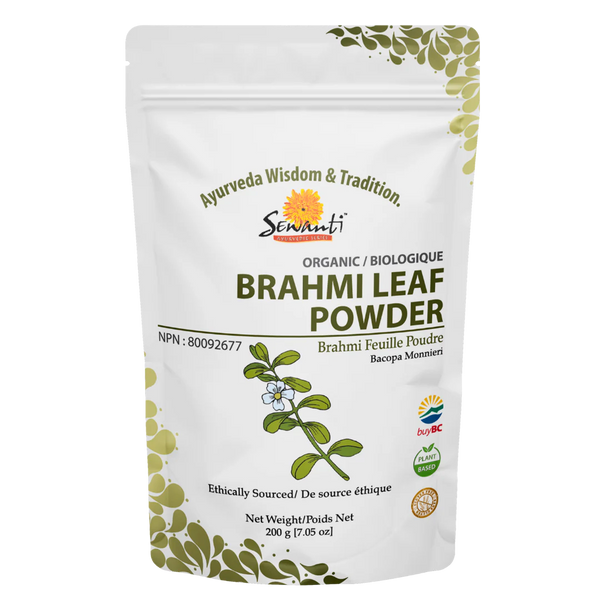 Brahmi Leaf Powder - Organic, 200g (Enhances Focus, Strengthens Nervous System)