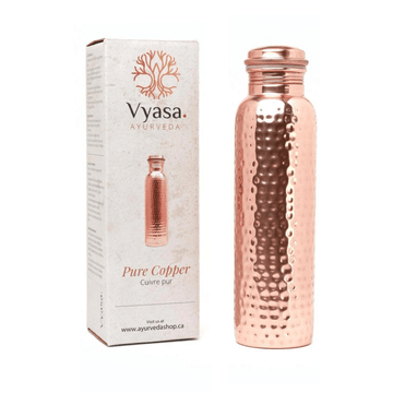 Copper Water Bottle Hammered, 900ml (For Anti-Infammation)