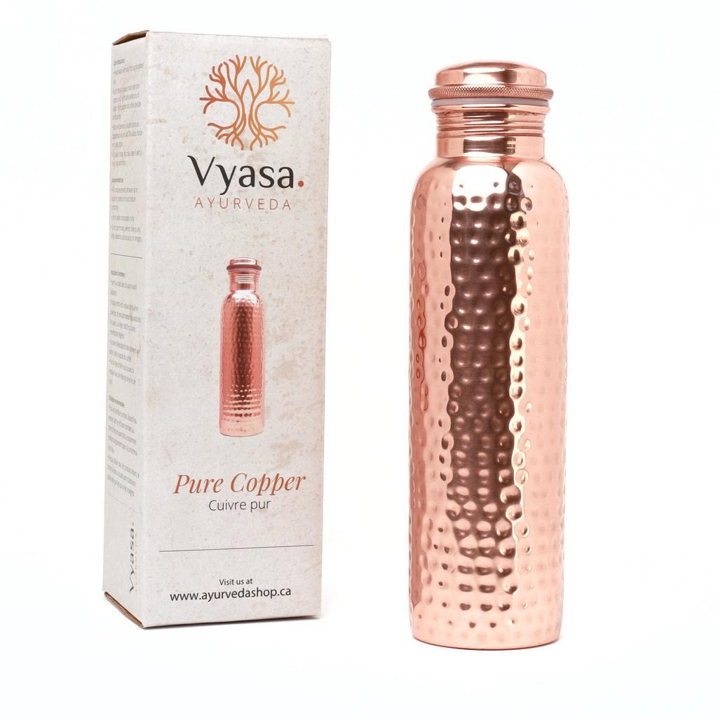 Bouteille Décorative OM En Cuivre Avec Bouchon à Vis - 750 Ml - Fabriquée En France, Neuve