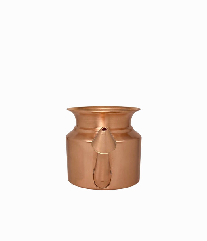 Pot Neti En Cuivre Pour Lavage Nasal - Capacité 250 Ml - Fait Main En Inde - Neuf Avec Emballage